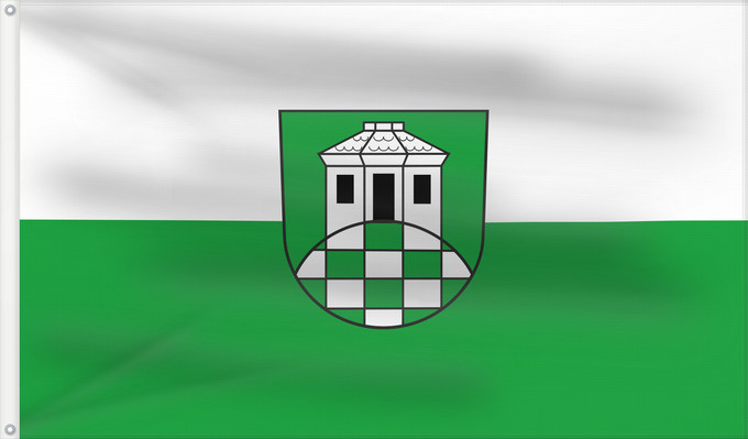 Flag, with two metal eyelets and reinforced hoist: Merklingen (Schwäbische Alb)