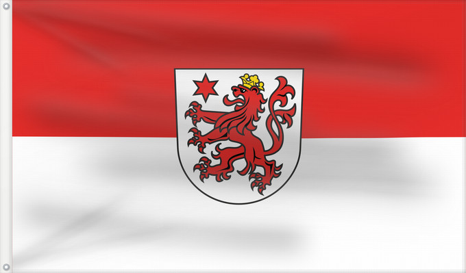 Flag, with two metal eyelets and reinforced hoist: Munderkingen (Schwäbische Alb)