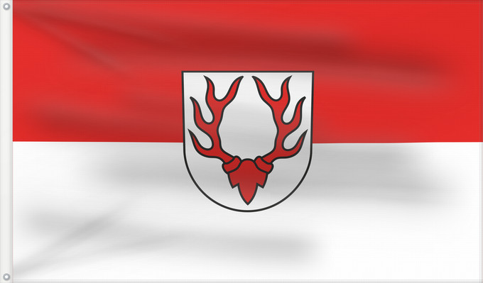 Flag, with two metal eyelets and reinforced hoist: Oberdischingen (Schwäbische Alb)