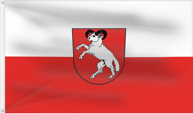 Bandera, con dos ojales metálicos y lado del asta reforzado: Rammingen (Schwäbische Alb)