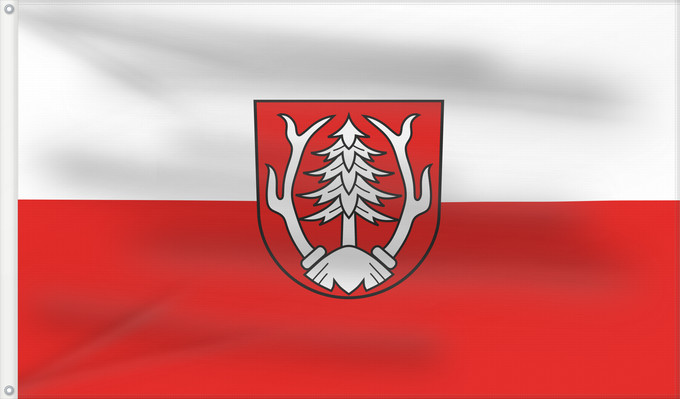 Flag, with two metal eyelets and reinforced hoist: Schnürpflingen (Schwäbische Alb)