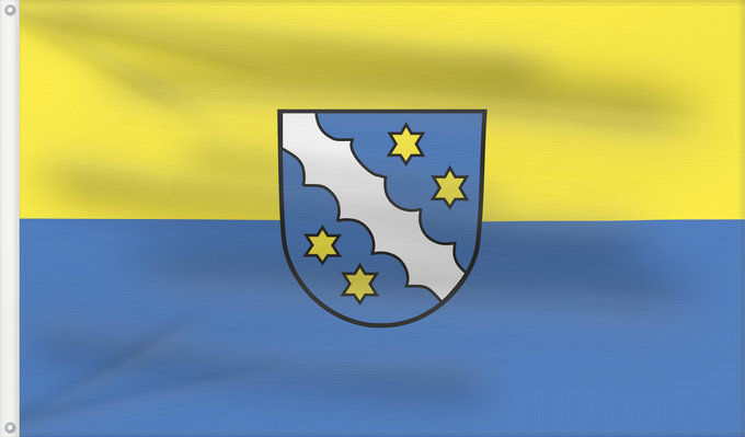 Bandera, con dos ojales metálicos y lado del asta reforzado: Heroldstatt (Schwäbische Alb)
