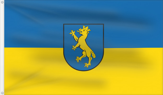 Flagge, mit zwei Metallösen und verstärktem Besatzband: Biberach an der Riß (Württembergisches Allgäu Oberschwaben)