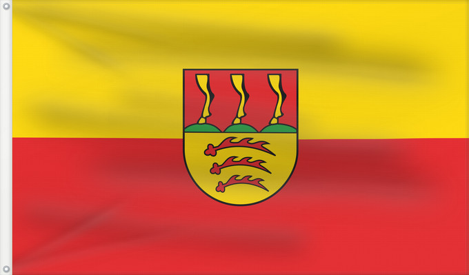Flag, with two metal eyelets and reinforced hoist: Langenenslingen (Württembergisches Allgäu Oberschwaben)