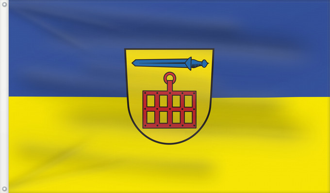 Flag, with two metal eyelets and reinforced hoist: Mietingen (Württembergisches Allgäu Oberschwaben)