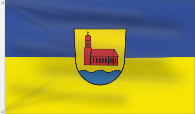 Flag, with two metal eyelets and reinforced hoist: Seekirch (Württembergisches Allgäu Oberschwaben)
