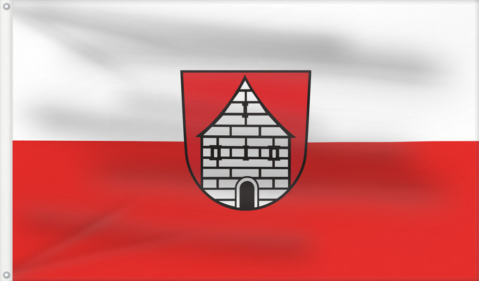 Flag, with two metal eyelets and reinforced hoist: Steinhausen an der Rottum (Württembergisches Allgäu Oberschwaben)