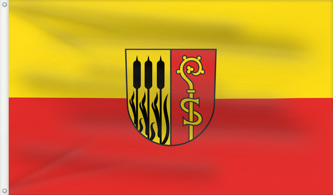 Flag, with two metal eyelets and reinforced hoist: Schemmerhofen (Württembergisches Allgäu Oberschwaben)