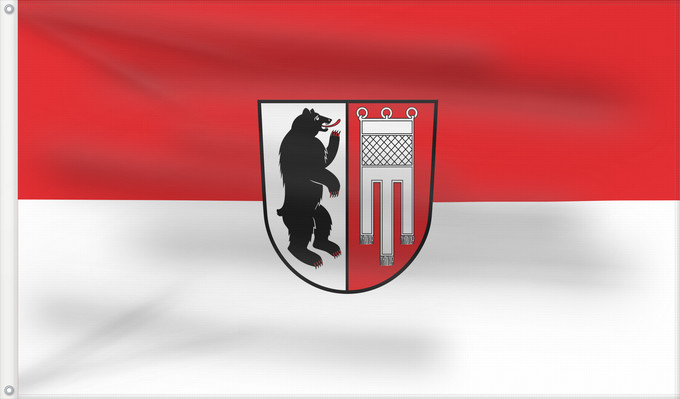 Flag, with two metal eyelets and reinforced hoist: Amtzell (Württembergisches Allgäu Oberschwaben)