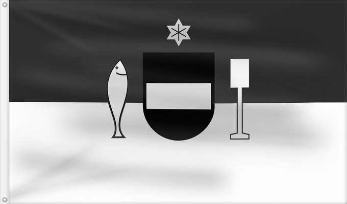 Flag, with two metal eyelets and reinforced hoist: Bad Waldsee (Württembergisches Allgäu Oberschwaben)