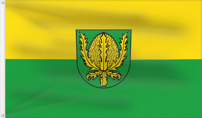 Bandera, con dos ojales metálicos y lado del asta reforzado: Baienfurt (Württembergisches Allgäu Oberschwaben)