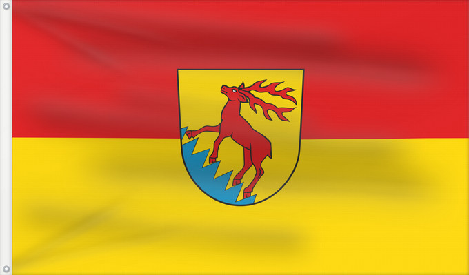 Flag, with two metal eyelets and reinforced hoist: Eichstegen (Württembergisches Allgäu Oberschwaben)
