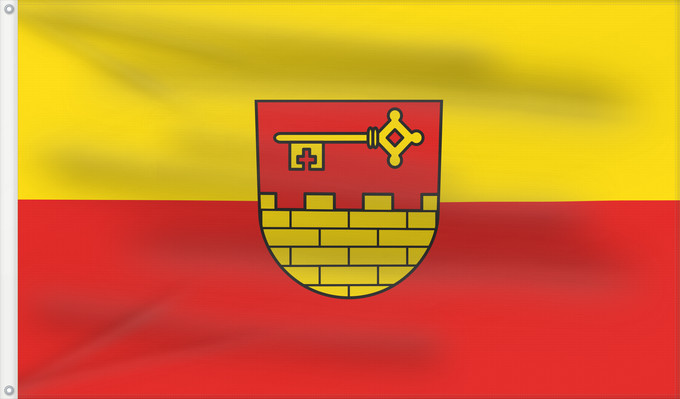 Flag, with two metal eyelets and reinforced hoist: Hoßkirch (Württembergisches Allgäu Oberschwaben)