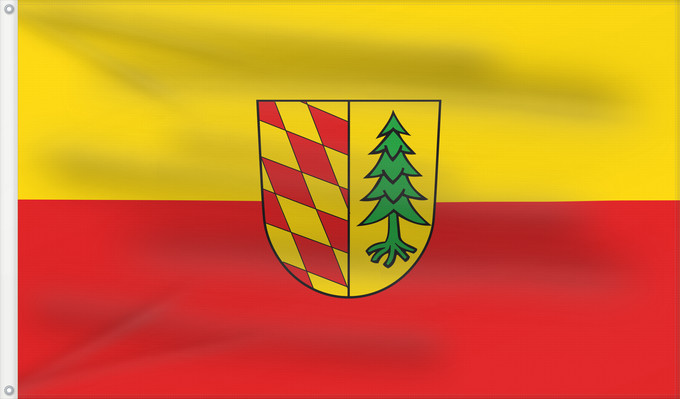 Flag, with two metal eyelets and reinforced hoist: Königseggwald (Württembergisches Allgäu Oberschwaben)