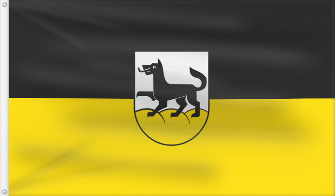 Flag, with two metal eyelets and reinforced hoist: Wolfegg (Württembergisches Allgäu Oberschwaben)