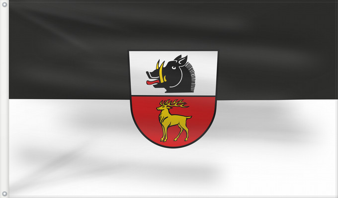Bandera, con dos ojales metálicos y lado del asta reforzado: Inzigkofen (Württembergisches Allgäu Oberschwaben)
