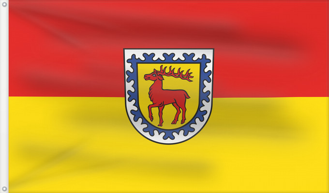Flag, with two metal eyelets and reinforced hoist: Leibertingen (Württembergisches Allgäu Oberschwaben)