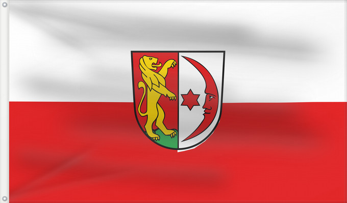 Flag, with two metal eyelets and reinforced hoist: Mengen (Württembergisches Allgäu Oberschwaben)