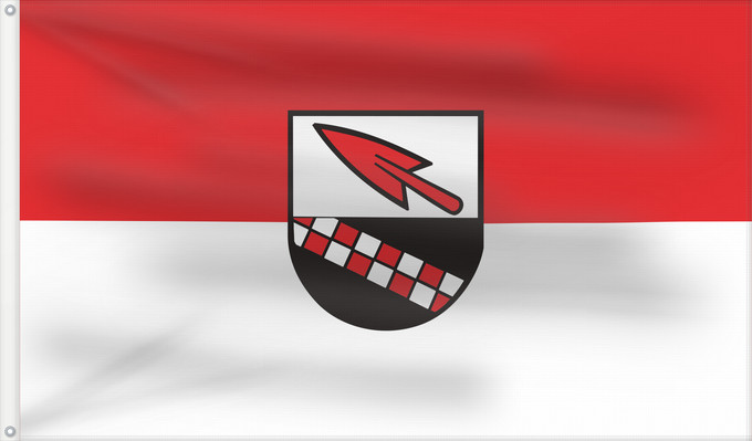 Flag, with two metal eyelets and reinforced hoist: Ostrach (Württembergisches Allgäu Oberschwaben)