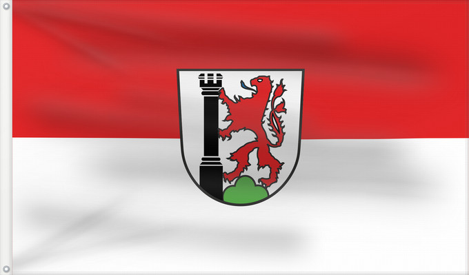 Drapeau, avec deux œillets métalliques et guindant renforcé : Bad Saulgau (Württembergisches Allgäu Oberschwaben)