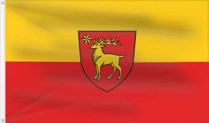 Flag, with two metal eyelets and reinforced hoist: Sigmaringen (Schwäbische Alb)