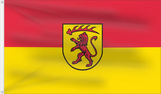 Flag, with two metal eyelets and reinforced hoist: Veringenstadt (Schwäbische Alb)