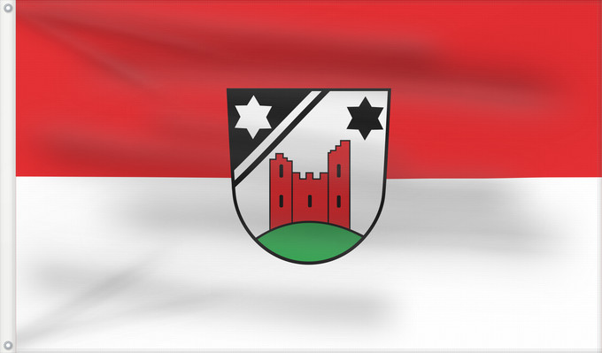 Flag, with two metal eyelets and reinforced hoist: Herdwangen-Schönach (Württembergisches Allgäu Oberschwaben)