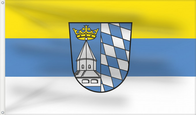 Bandera, con dos ojales metálicos y lado del asta reforzado: Altötting (Kreis)