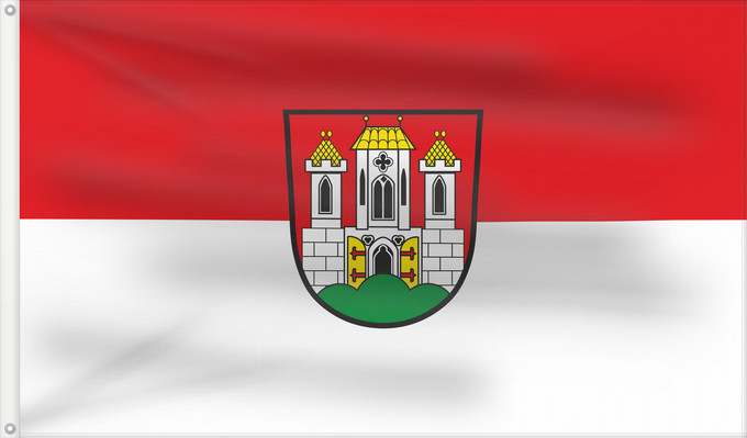 Drapeau, avec deux œillets métalliques et guindant renforcé : Burghausen, St (Inn-Salzach)