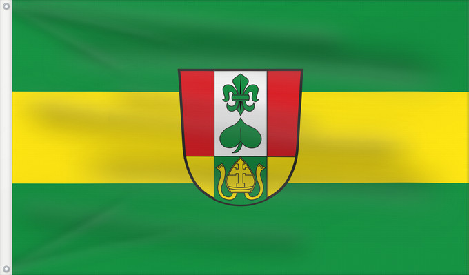 Bandera, con dos ojales metálicos y lado del asta reforzado: Pleiskirchen (Inn-Salzach)
