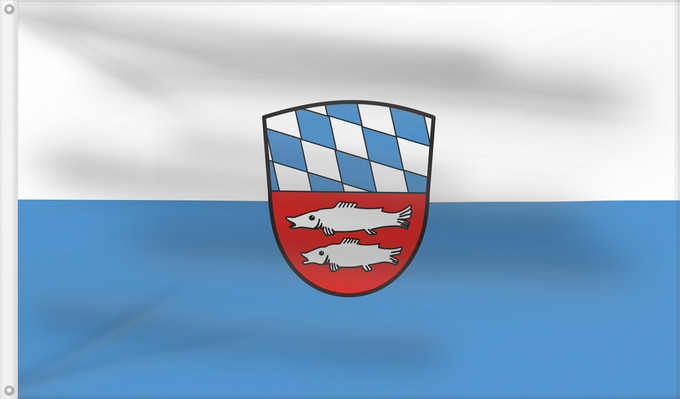 Bandera, con dos ojales metálicos y lado del asta reforzado: Bayerisch Gmain (Berchtesgadener Land)
