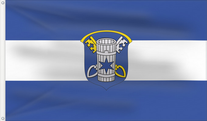 Bandera, con dos ojales metálicos y lado del asta reforzado: Marktschellenberg, M (Berchtesgadener Land)