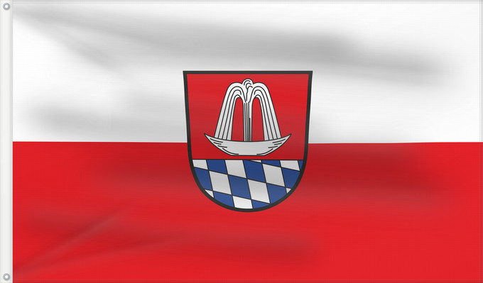 Bandera, con dos ojales metálicos y lado del asta reforzado: Bad Heilbrunn (Tölzer Land)