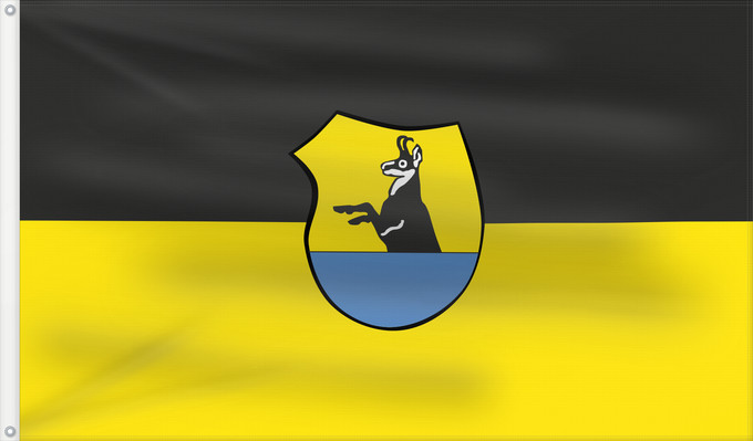 Bandera, con dos ojales metálicos y lado del asta reforzado: Jachenau (Tölzer Land)
