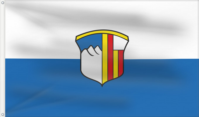 Bandera, con dos ojales metálicos y lado del asta reforzado: Kochel a.See (Tölzer Land)