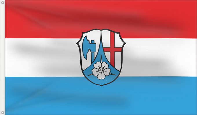 Bandera, con dos ojales metálicos y lado del asta reforzado: Schlehdorf (Tölzer Land)