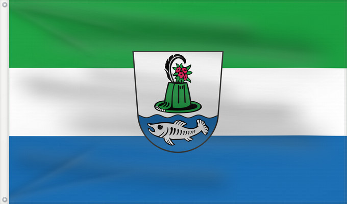 Bandera, con dos ojales metálicos y lado del asta reforzado: Wackersberg (Tölzer Land)