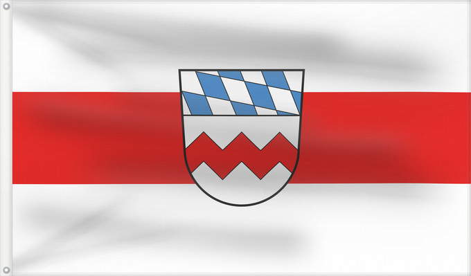 Bandera, con dos ojales metálicos y lado del asta reforzado: Dachau (Kreis)