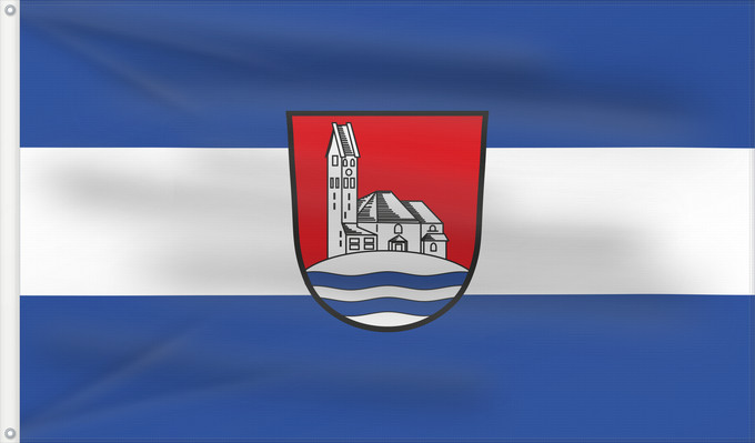 Bandera, con dos ojales metálicos y lado del asta reforzado: Bergkirchen (Münchener Umland)