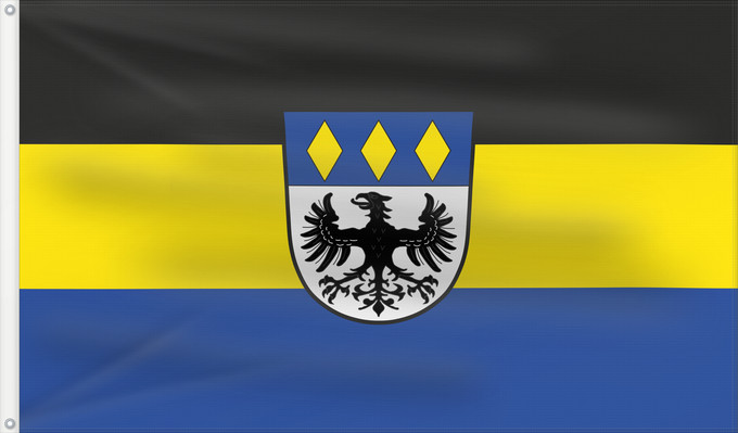 Bandera, con dos ojales metálicos y lado del asta reforzado: Haimhausen (Münchener Umland)