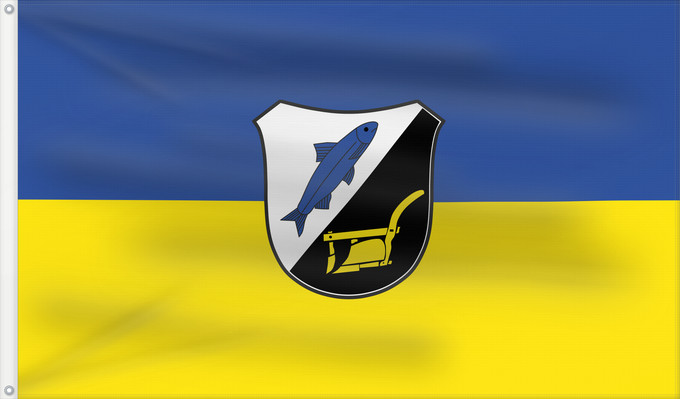 Flagge, mit zwei Metallösen und verstärktem Besatzband: Petershausen (Münchener Umland)