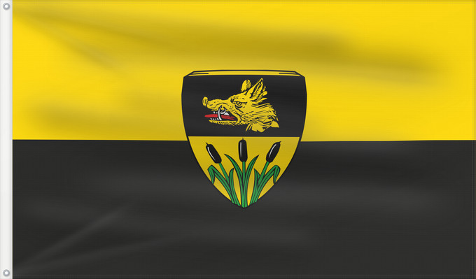 Drapeau, avec deux œillets métalliques et guindant renforcé : Röhrmoos (Münchener Umland)