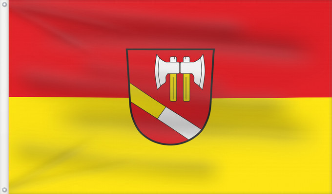 Bandera, con dos ojales metálicos y lado del asta reforzado: Hilgertshausen-Tandern (Münchener Umland)