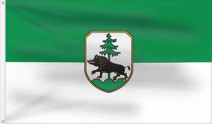 Bandera, con dos ojales metálicos y lado del asta reforzado: Ebersberg (Kreis)