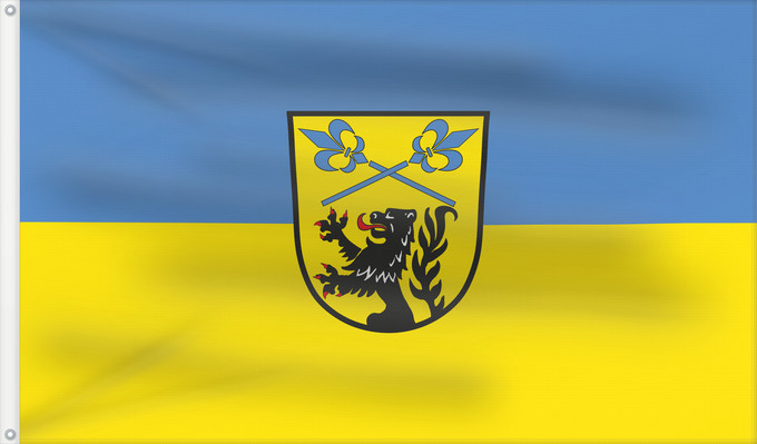 Bandera, con dos ojales metálicos y lado del asta reforzado: Anzing (Ebersberger Grünes Land)
