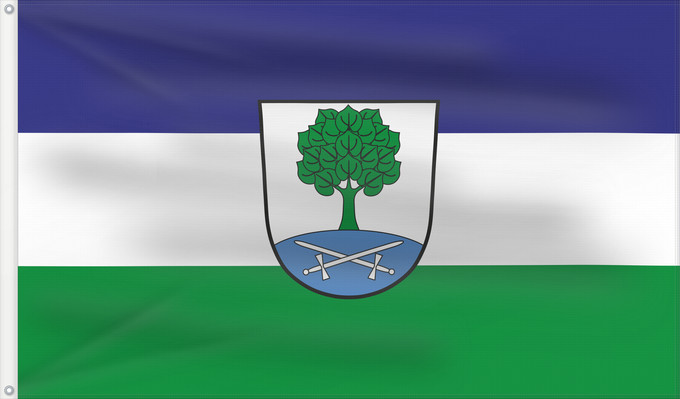 Bandera, con dos ojales metálicos y lado del asta reforzado: Hohenlinden (Ebersberger Grünes Land)