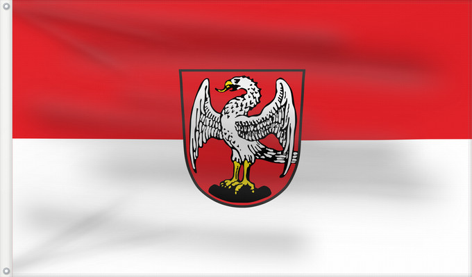 Bandera, con dos ojales metálicos y lado del asta reforzado: Markt Schwaben, M (Ebersberger Grünes Land)