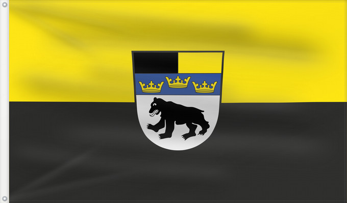 Bandera, con dos ojales metálicos y lado del asta reforzado: Pliening (Ebersberger Grünes Land)