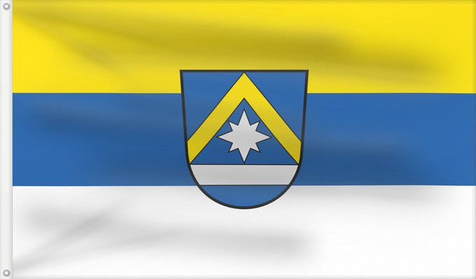Bandera, con dos ojales metálicos y lado del asta reforzado: Poing (Ebersberger Grünes Land)