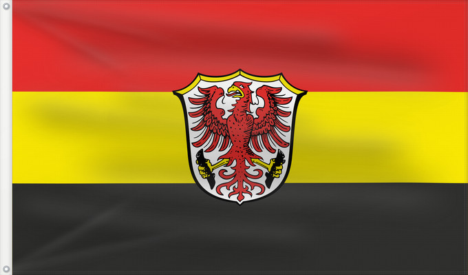 Bandera, con dos ojales metálicos y lado del asta reforzado: Zorneding (Ebersberger Grünes Land)